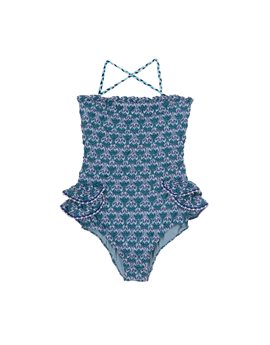 Το λατρεύω! Blue crochet knit one piece bathing suit, 102,50 euro
