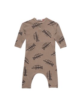Bobo Choses, baby cotton All in One with Trumpet print