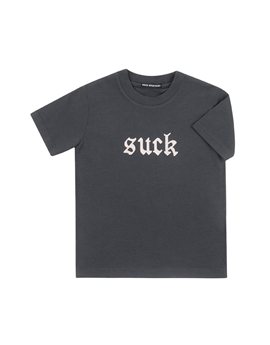 Rock Star Baby, Slate Grey "Suck Milk", Cotton T-Shirt