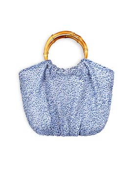 TROIZENFANTS Girls Soft Blue Floral Print Bag