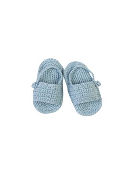 Baby Girls Blue Knitted Sandals