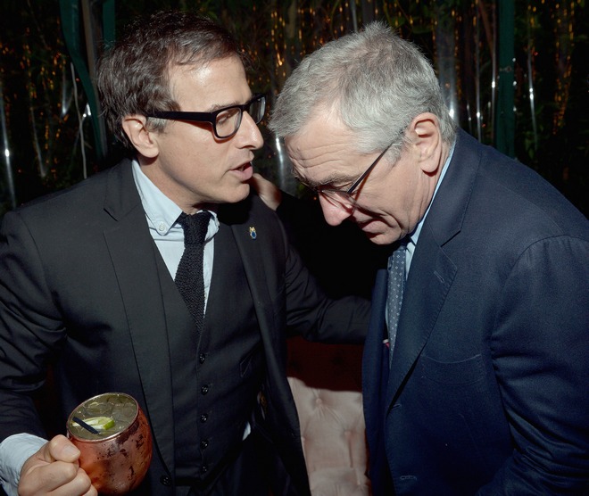 David O. Russell και Robert De Niro στο πάρτυ του Vanity Fair και της GREY GOOSE για το cast της ταινίας «American Hustle»