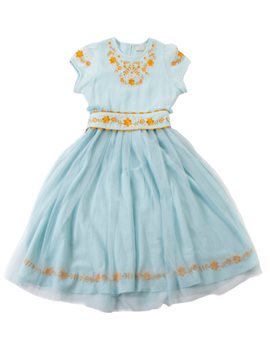 Girls Turquoise Princess Aurora Dress