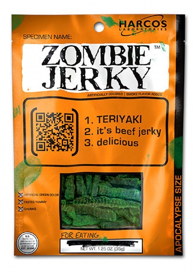 Teriyaki-cured beef jerky masquerades as the flesh of the undead and makes the perfect accompaniment to a night of terrifyingly good fun 