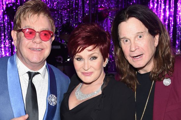 Elton John, Ozzy & Sharon Osbourne