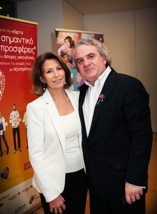 Άννα Ανδρεάδη, Γενική Γραμματέας της Ένωσης «Μαζί για το Παιδί» και ο σκηνοθέτης Αντώνης Κιούκας