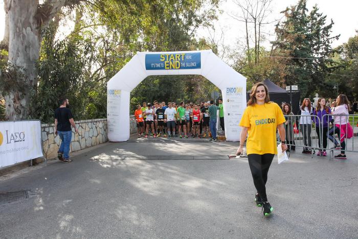 Η Τζωρτζίνα Χείλαρη, ψυχή της όλης διοργάνωσης και "υπεύθυνη" για την τεράστια επιτυχία του EndoDay Run/Walk!