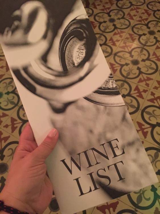 The Wine List...