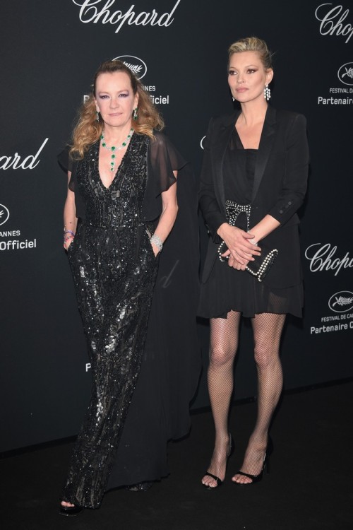 CANNES, FRANCE - MAY 16: Caroline Scheufele (L) and Kate Moss attend Chopard Wild Party as part of The 69th Annual Cannes Film Festival at Port Canto on May 16, 2016 in Cannes, France. (Photo by Daniele Venturelli/Getty Images) *** Local Caption *** Caroline Scheufele;Kate Moss
