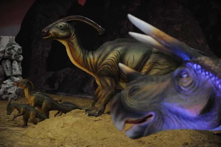 Τriceratops and Parasaurolophus
