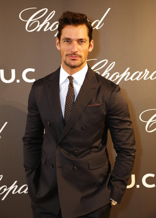 LONDON, ENGLAND - OCTOBER 11: David Gandy attends the cocktail opening of the Chopard exhibition 'L.U.C - L'art d'une Manufacture' at Phillips Gallery on October 11, 2016 in London, England. Pic Credit: Dave Benett