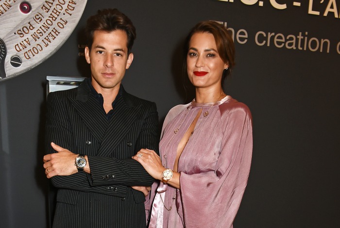 LONDON, ENGLAND - OCTOBER 11: Mark Ronson (L) and Yasmin Le Bon attend the cocktail opening of the Chopard exhibition 'L.U.C - L'art d'une Manufacture' at Phillips Gallery on October 11, 2016 in London, England. Pic Credit: Dave Benett